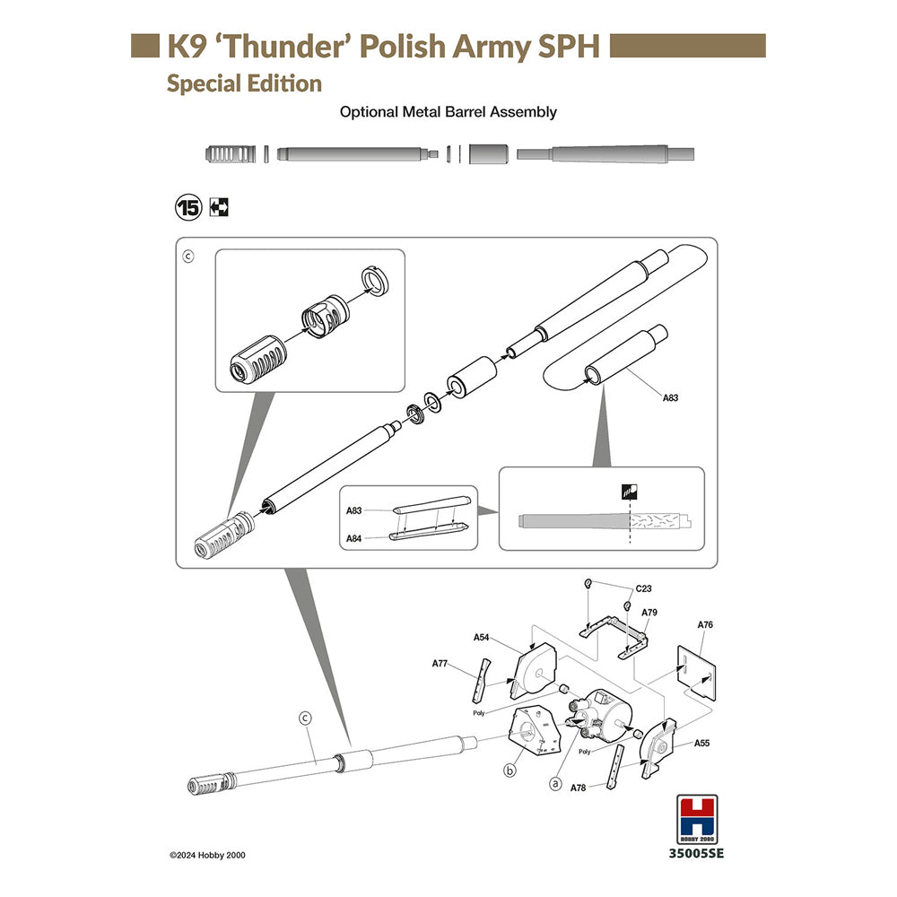 Hobby 2000 35005SE K9A1 'Thunder' Polish Army SPH Special Edition 1:48 Model Kit