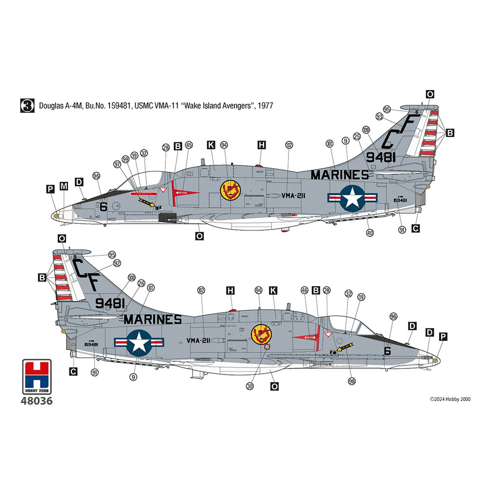 Hobby 2000 48036 A-4M Skyhawk US Marines 1:48 Model Kit