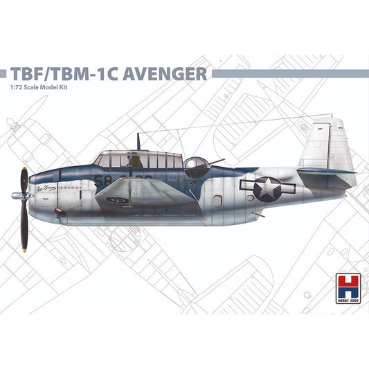 Hobby 2000 72009 Grumman TBF/TBM-1C Avenger 1:72 Model Kit