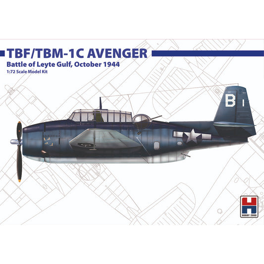 Hobby 2000 72010 Grumman TBF/TBM-1C Avenger Battle of Leyte Gulf 1:72 Model Kit
