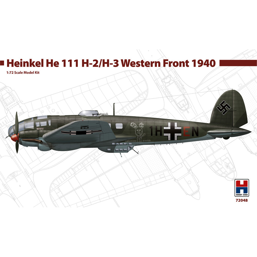 Hobby 2000 72048 Heinkel He 111 H-2/H-3 Western Front 1940 1:72 Model Kit