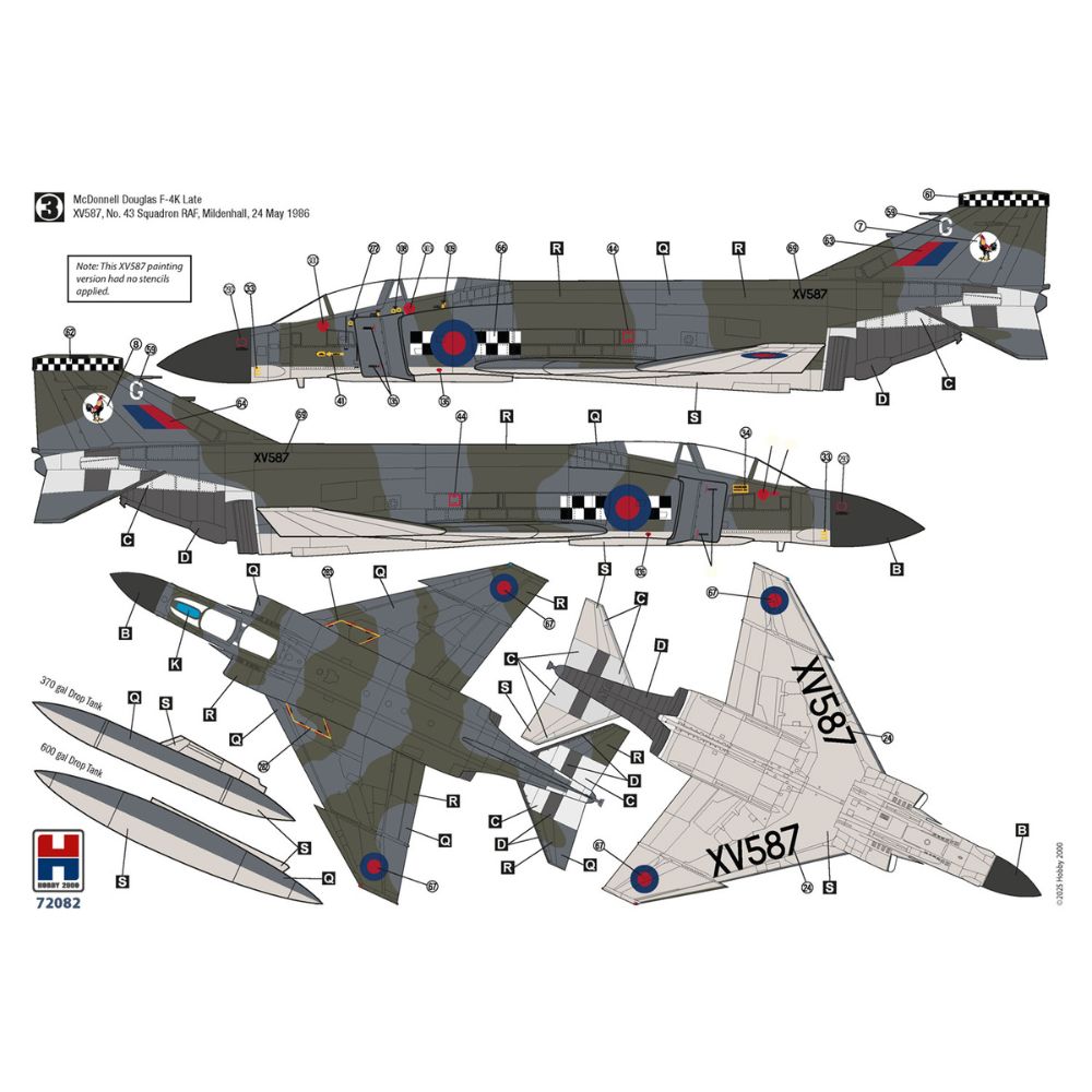 Hobby 2000 72082 F-4K Phantom FG.1 Late Vol.2 1:72 Model Kit