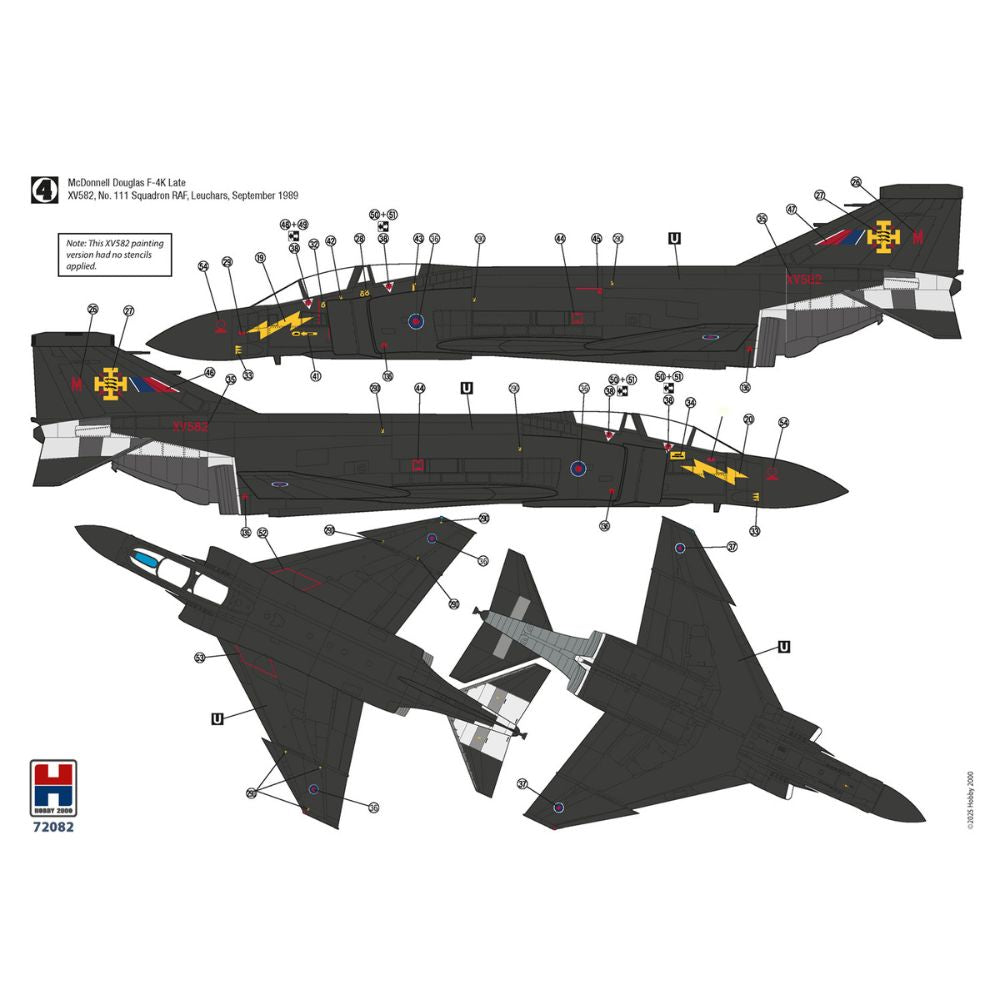 Hobby 2000 72082 F-4K Phantom FG.1 Late Vol.2 1:72 Model Kit