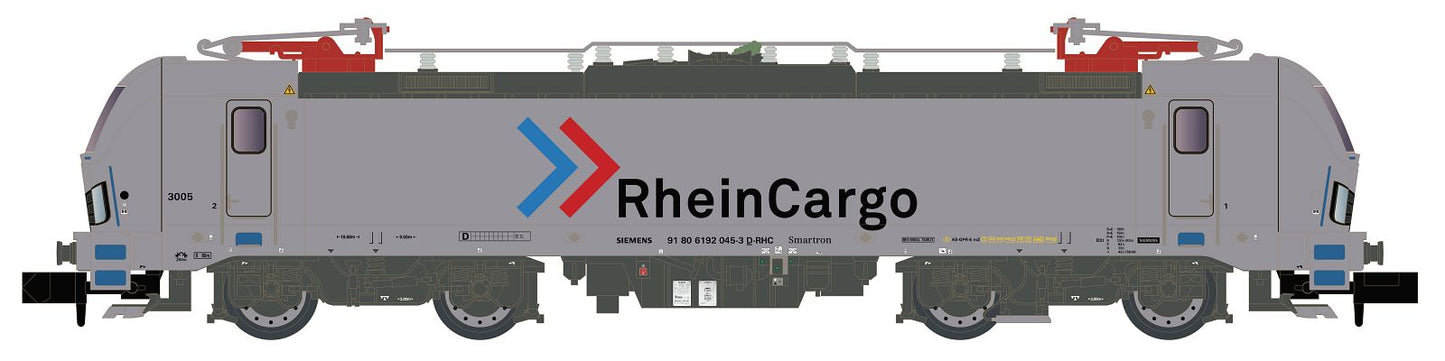 Hobbytrain 30165S RheinCargo BR192 Vectron Electric Loco VI (DCC-Sound) N Gauge