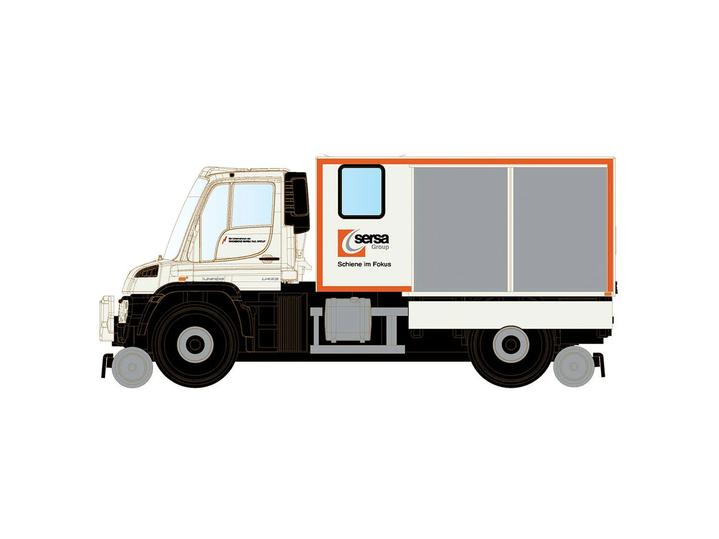 Hobbytrain Sersa Unimog U423 Road/Rail Vehicle VI (DCC-Fitted) H32302 N Gauge