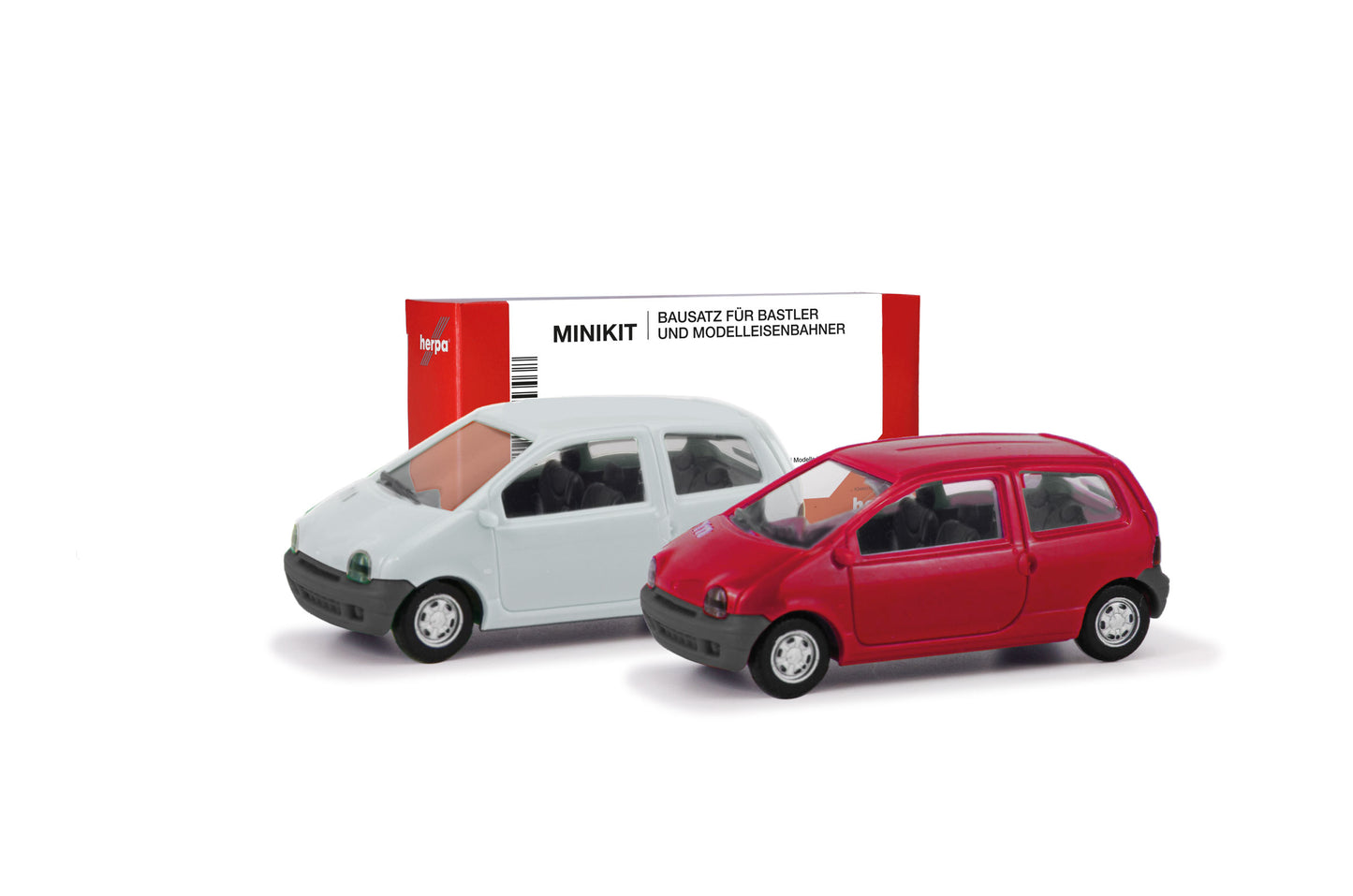 Herpa 012218-007 Minikit Set (2) Renault Twingo Grey/Red HO Gauge