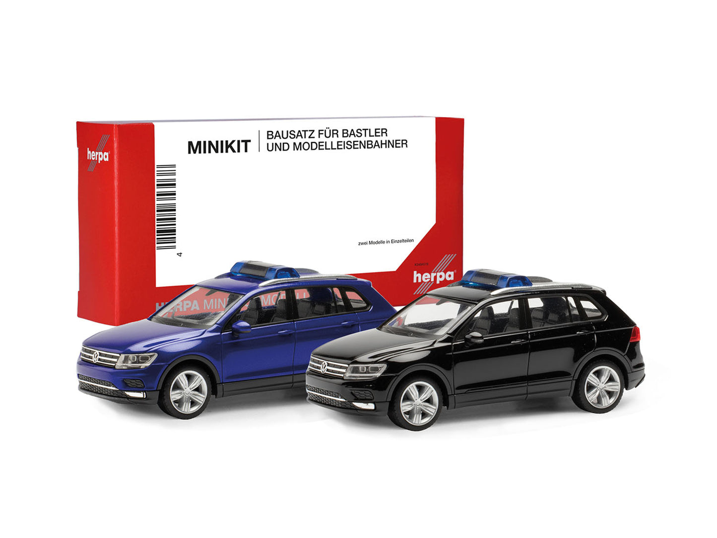 Herpa Minikit VW Tiguan (2) Ultramarine Blue & Black HA013109-003 HO Gauge