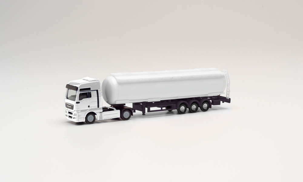 Herpa 13819 Minikit MAN TGX XXL Tank Semitrailer White N Gauge