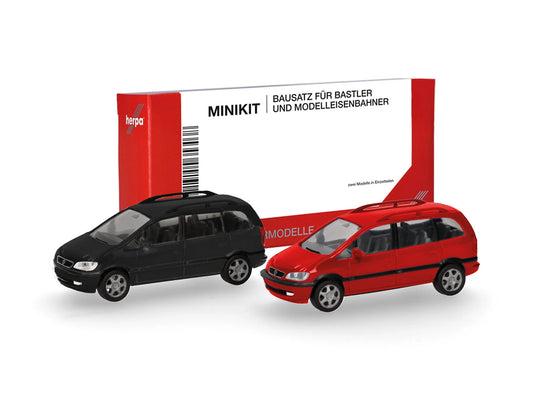 Herpa Minikit Opel Zafira (2) Black & Red HA013932-002 HO Gauge