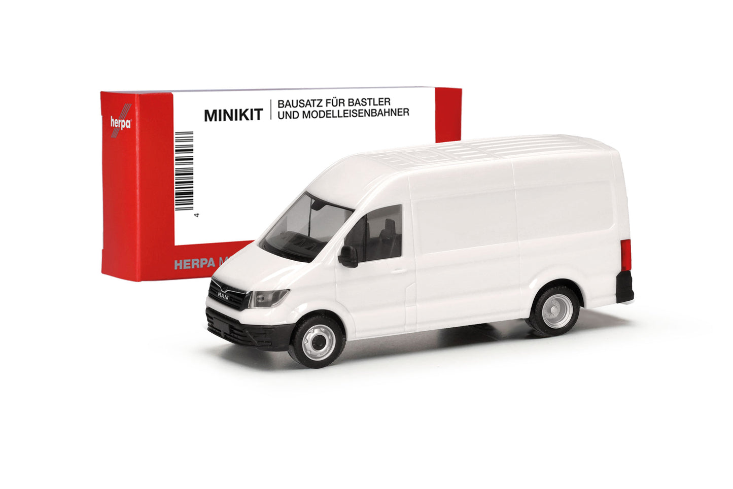 Herpa 14021 Minikit MAN TGE Box Van High Roof White HO Gauge