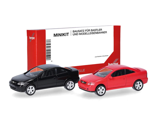 Herpa Minikit (2) Opel Coupe Black/Magma Red HA014106 HO Gauge
