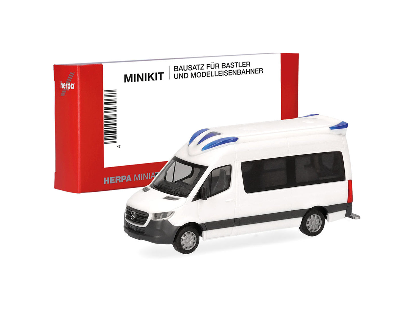 Herpa Minikit MB Sprinter '18 Rescue Vehicle White HA014274 HO Gauge