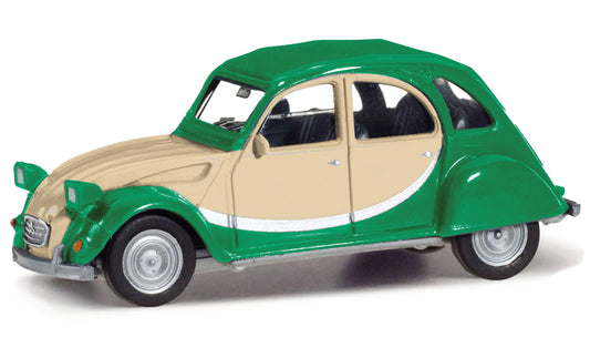 Herpa 020817-007 Citroen 2CV Green/Beige HO Gauge