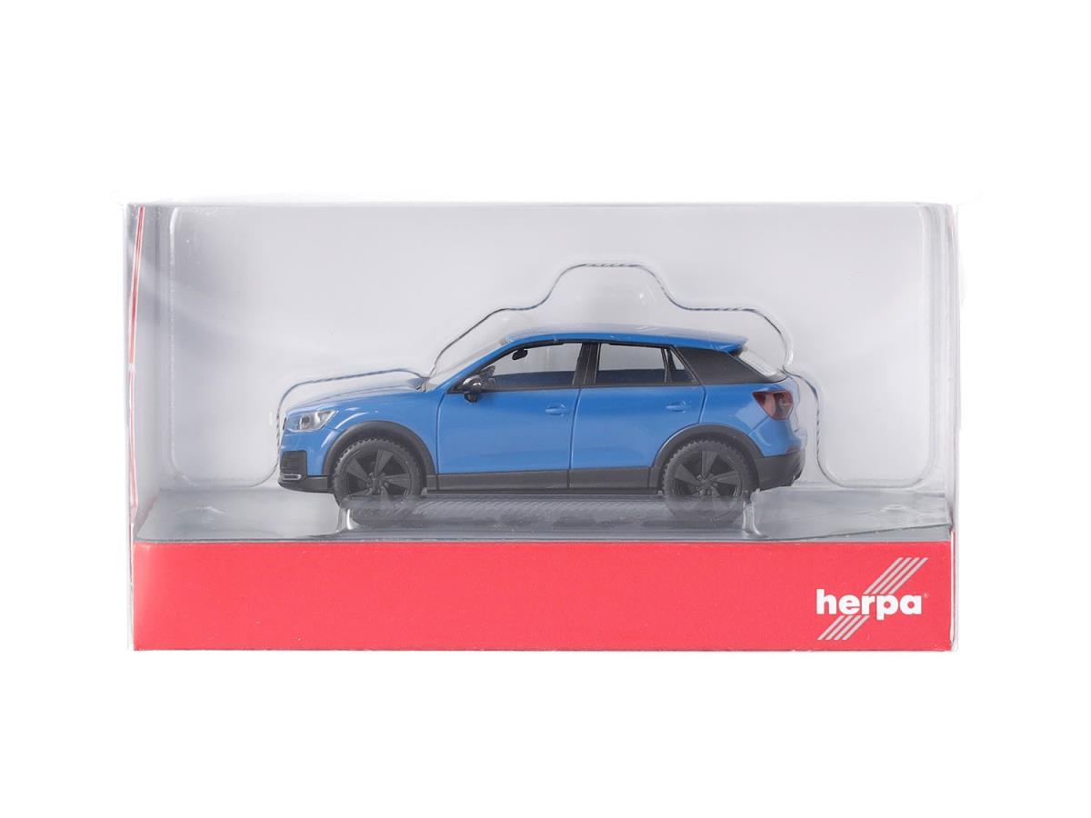 Herpa Audi Q2 Turbo Blue Black Rims HA028677-003 HO Gauge
