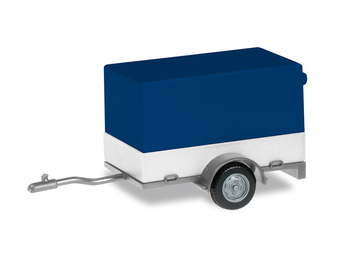 Herpa Car Canvas Single Axle Trailer Blue/White HA051576-006 HO Gauge