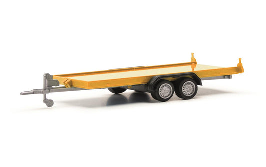 Herpa Twin Axle Car Transporter Trailer Yellow HO Gauge HA052450-003
