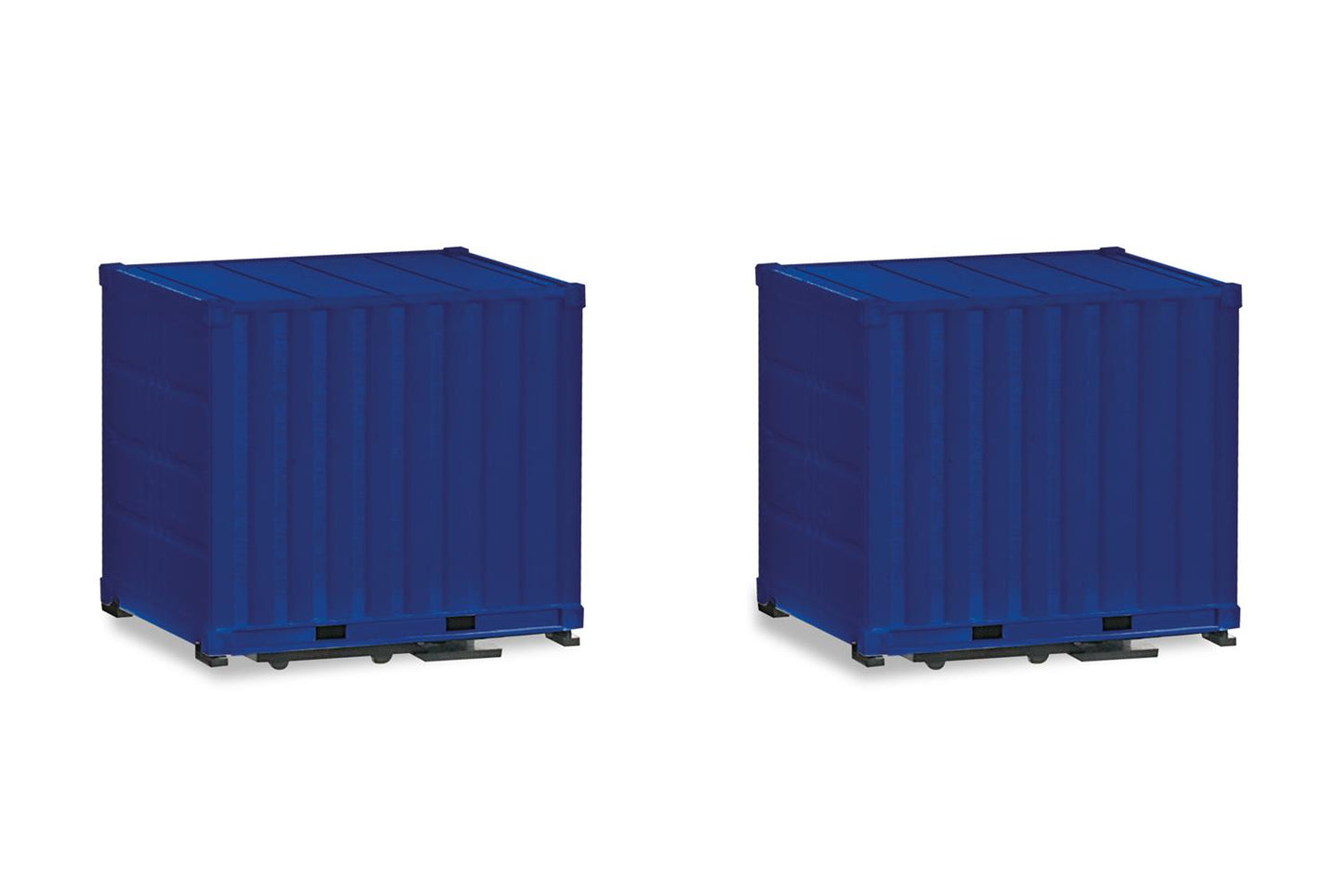 Herpa 10ft Container Ultramarine Blue (2) HO Gauge 053594-003