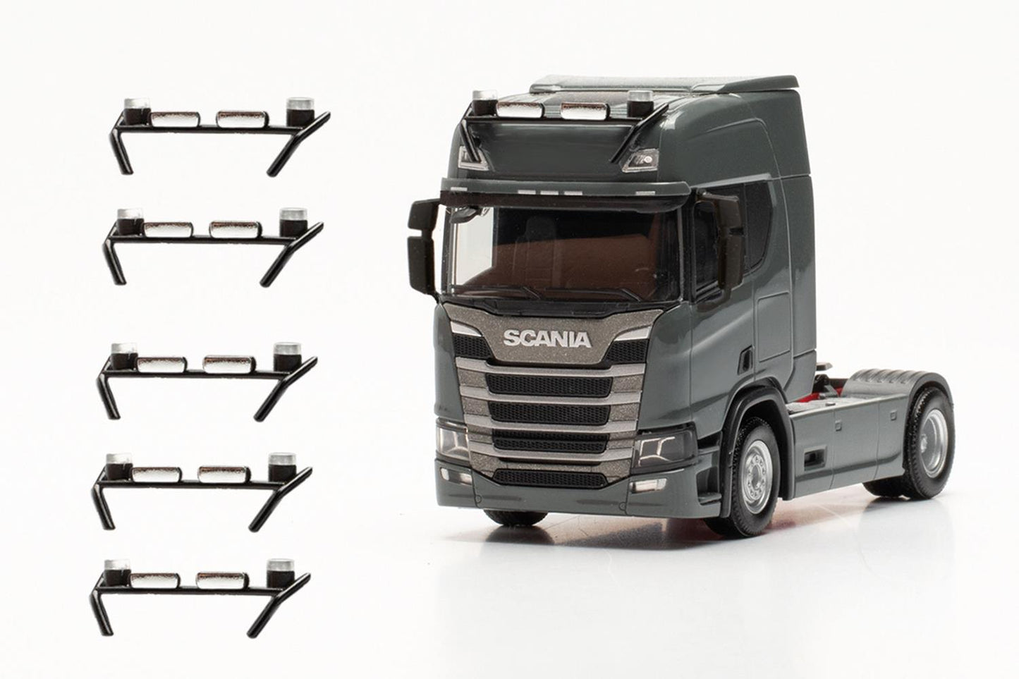 Herpa Scania Lamp Brackets & Indicators Black (6) HA054263 HO Gauge