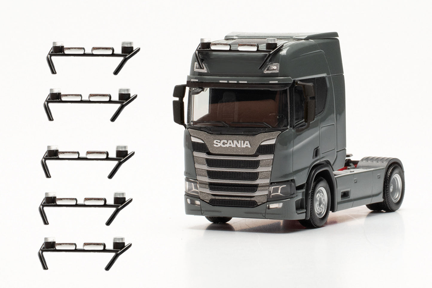 Herpa Scania Lamp Brackets & Indicators Black (6) HA054263 HO Gauge