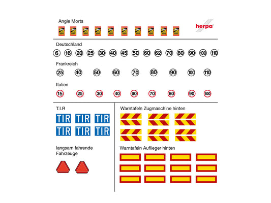 Herpa Sticker Sheet (10) HA054829 HO Gauge