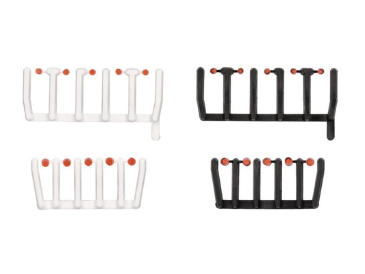 Herpa Orange Transparent Signal Lights w/Black & White Base HA054843 HO Gauge