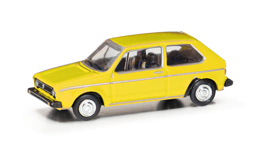 Herpa 066600-002 VW Golf I Brilliant Yellow HO Gauge
