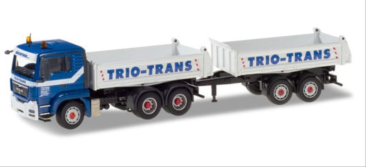 Herpa 71529 MAN TGS Tandem Dump Trailer Trio-Trans 1:32