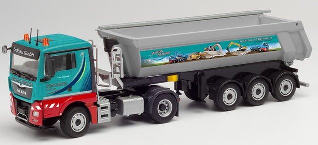 Herpa 71567 MAN TGX XL Euro6 Round Tipper Semitrailer Schmuttermair 1:32
