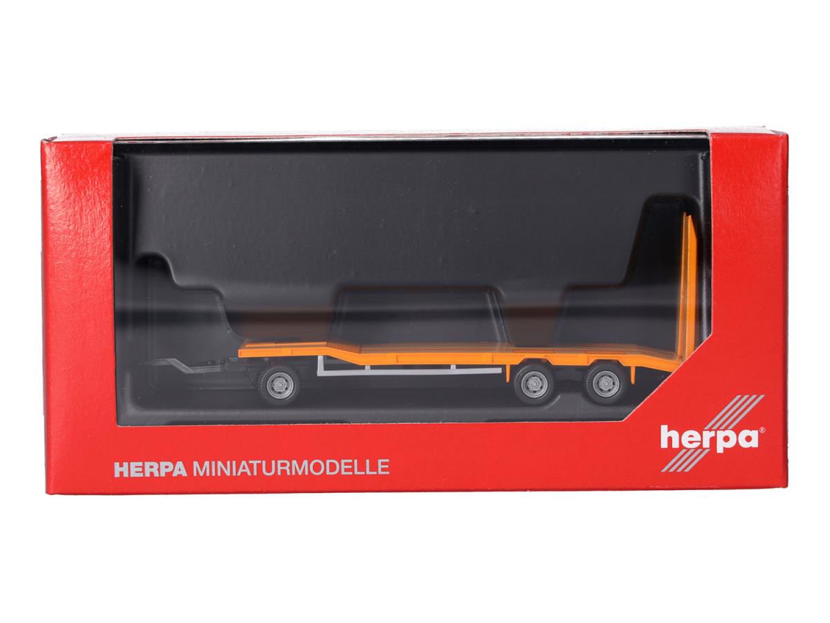 Herpa Goldhofer TU3 3 Axle Trailer Municipal Orange HA076135-008 HO Gauge