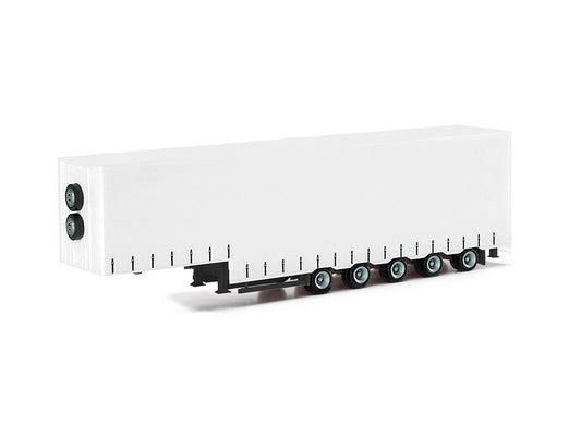 Herpa Volume Curtain Canvas 5 Axle Trailer White HA076265-002 HO Gauge