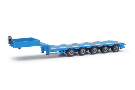 Herpa Semi Low Loader 5 Axle Trailer Sky Blue HA076388-011 HO Gauge