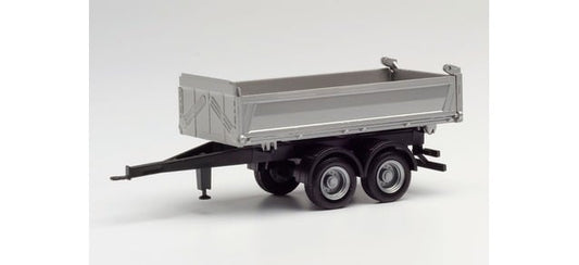 Herpa 76975 Tandem Tipper Trailer Silver HO