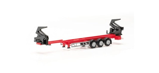 Herpa Hammar Container Side Loader Trailer Red HO Gauge HA076982-002