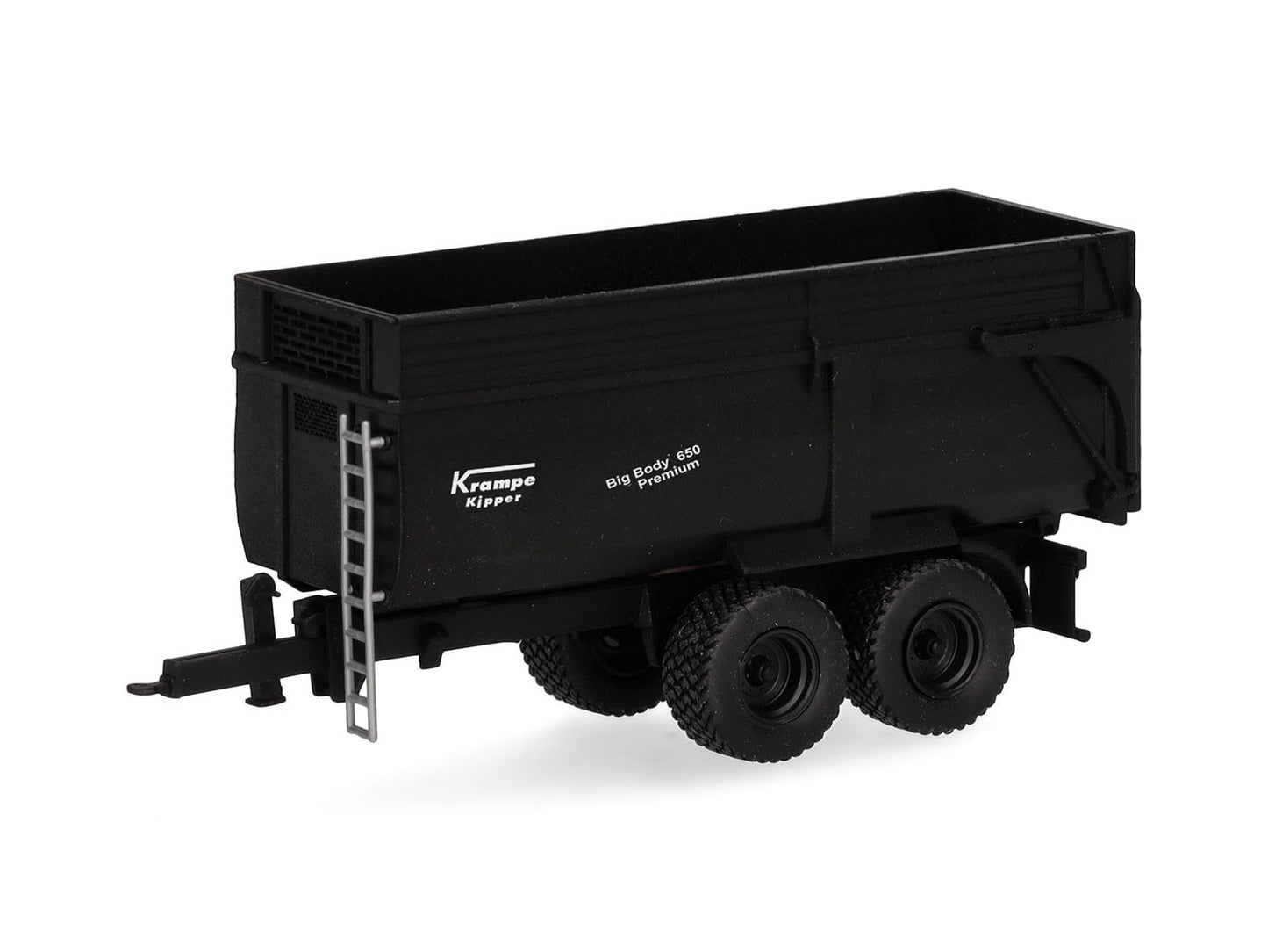 Herpa Krampe BigBody 650 2 Axle Dump Body Trailer Black HA077095 HO Gauge
