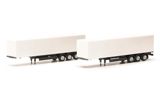 Herpa 40ft Container Trailer Set (2) TT Gauge HA085748