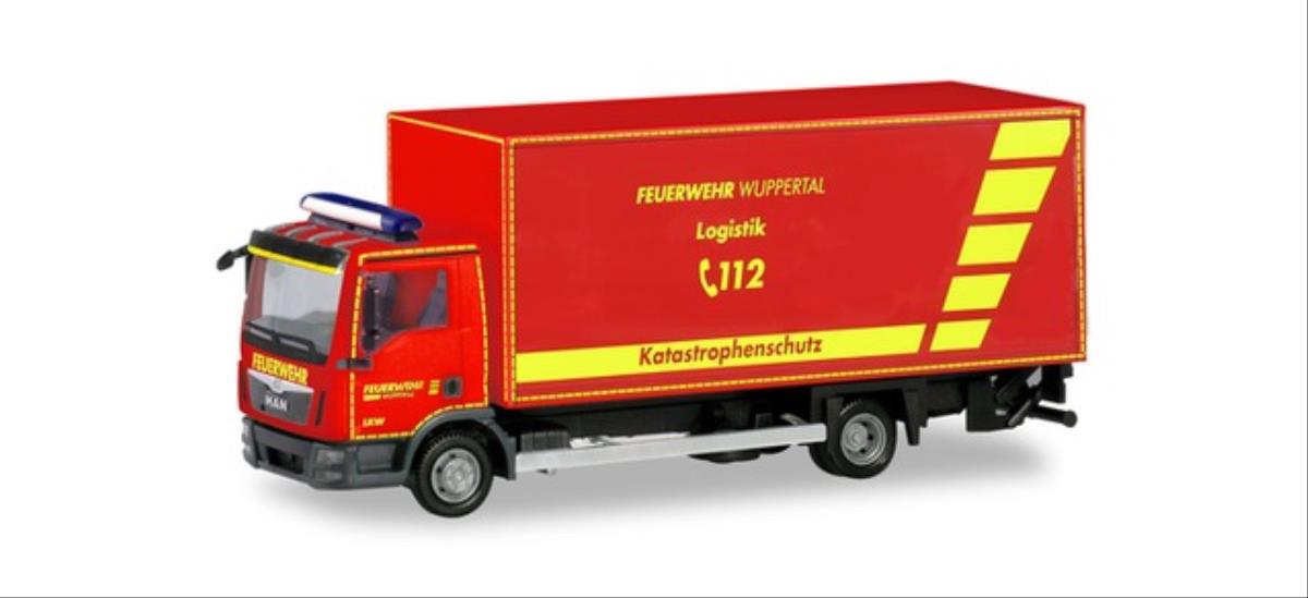 Herpa 94788 MAN TGL Euro6 Lorry w/Tail Lift Feuerwehr Wuppertal HO
