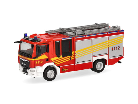 Herpa MAN TGM CC Ziegler Z-Cab Feuerwehr HA097086 HO Gauge