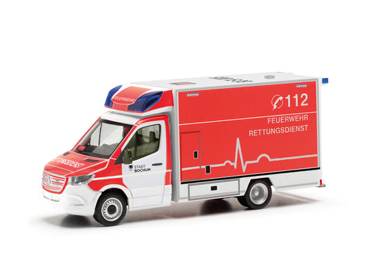 Herpa MB Sprinter '18 Ambulance Feuerwehr Bochum HA097116 HO Gauge