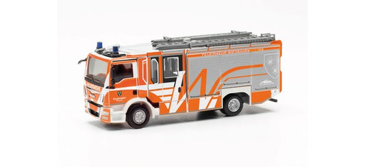 Herpa MAN TGM CC Ziegler Z-Cab Feuerwehr Wiesbaden HO Gauge HA097581