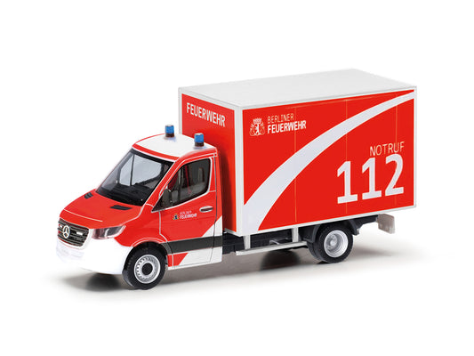 Herpa MB Sprinter 18 Box Van Berliner Feuerwehr HA097956 HO Gauge