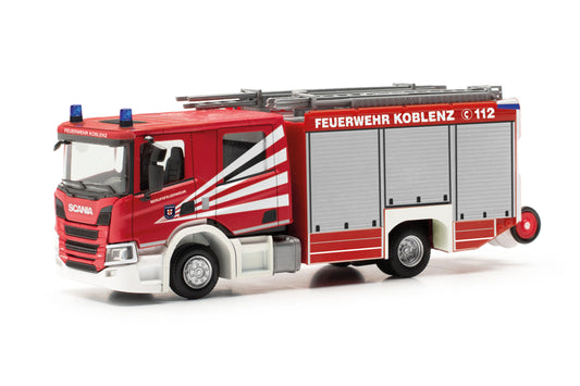 Herpa 98137 Scania CrewCab Fire Engine Feuerwehr Koblenz HO Gauge