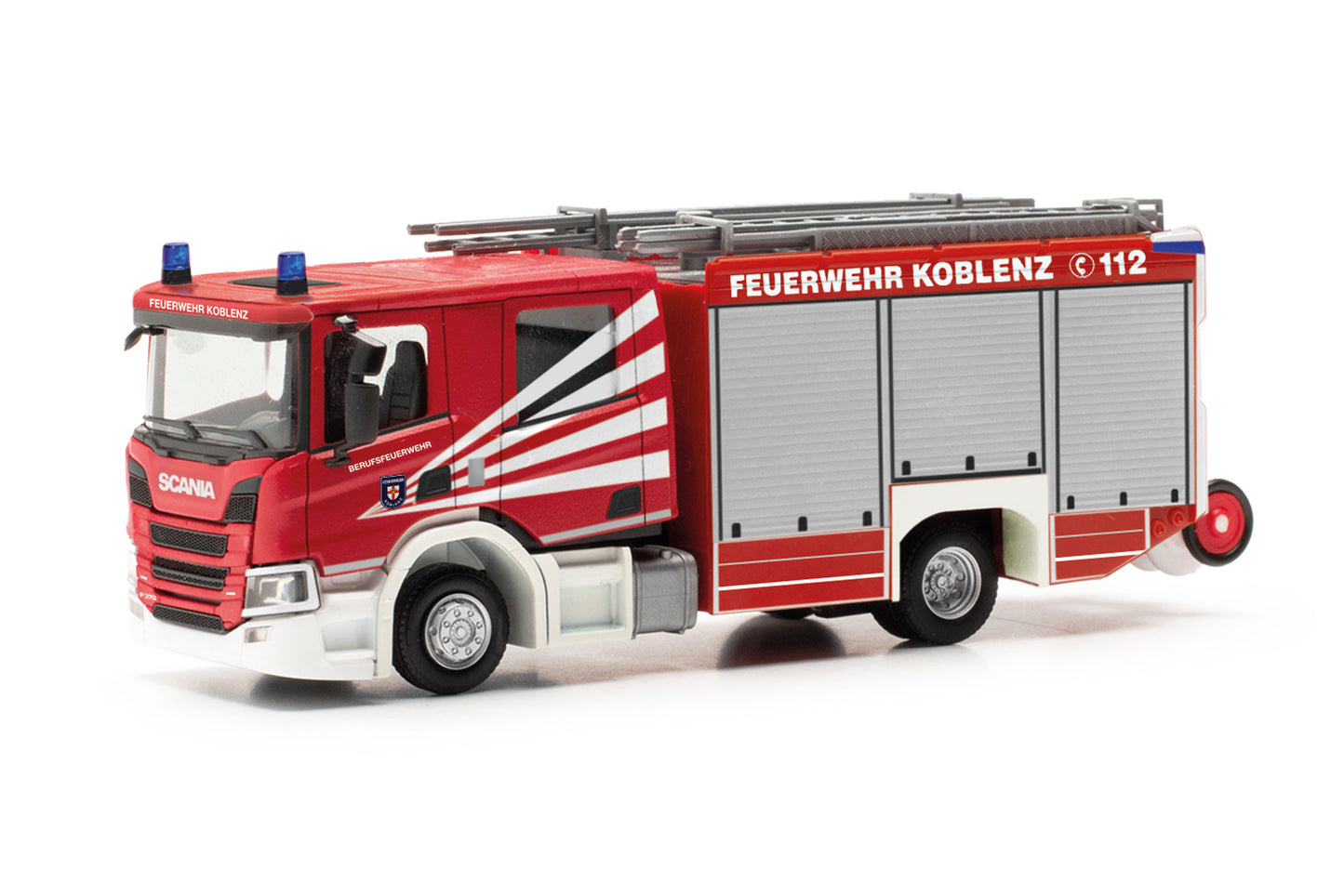 Herpa 98137 Scania CrewCab Fire Engine Feuerwehr Koblenz HO Gauge