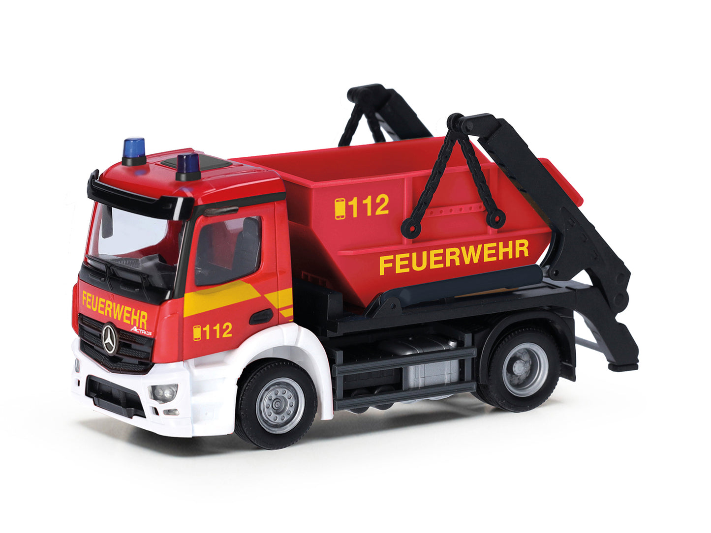 Herpa MB Actros S AK12 Skip Loader Feuerwehr HA098250 HO Gauge