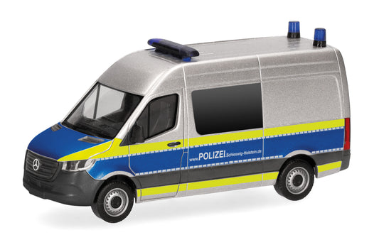 Herpa MB Sprinter High Roof Halfbus Polizei Schleswig-Holstein HA098304 HO Gauge
