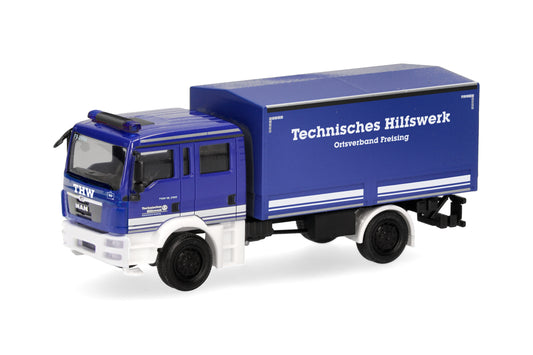 Herpa MAN TGM MxKW Crew Truck THW Freising HA098311 HO Gauge