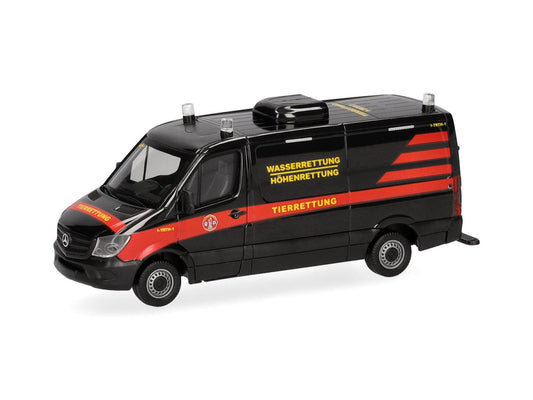 Herpa MB Sprinter 13 Flat Roof Van Tierrettung Essen e.V. HA098717 HO Gauge
