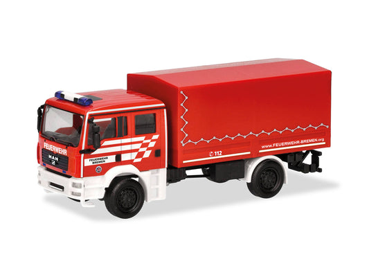 Herpa MAN TGA M Multi Purpose Vehicle Feuerwehr Bremen HA098847 HO Gauge