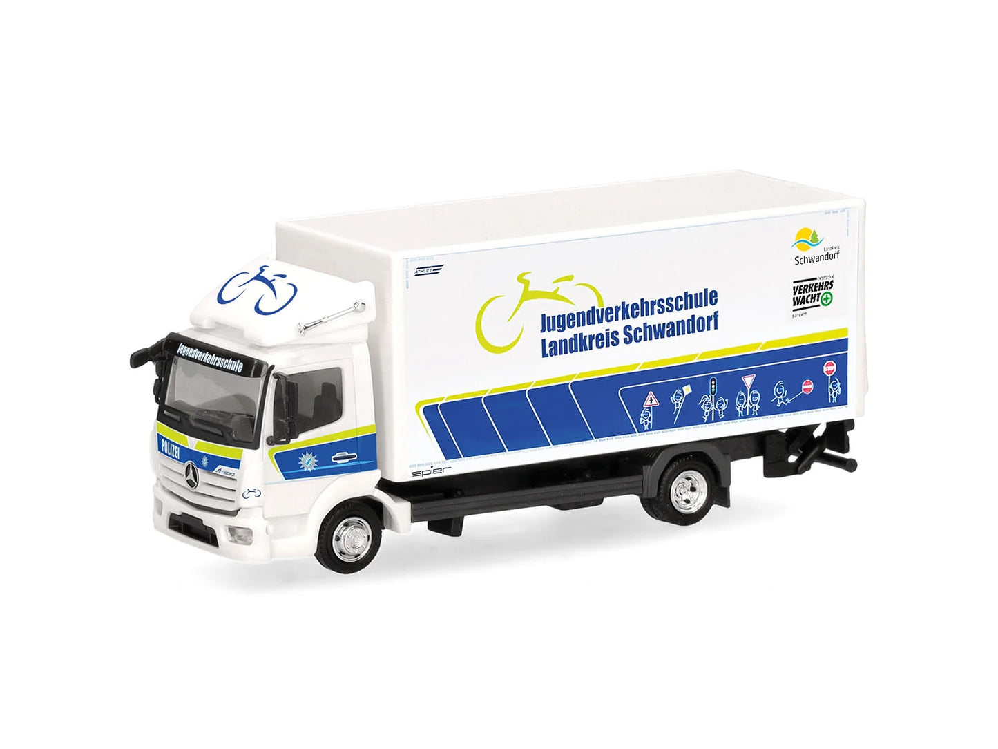 Herpa MB Atego '13 Box Truck w/Tail Lift JLS HA098915 HO Gauge
