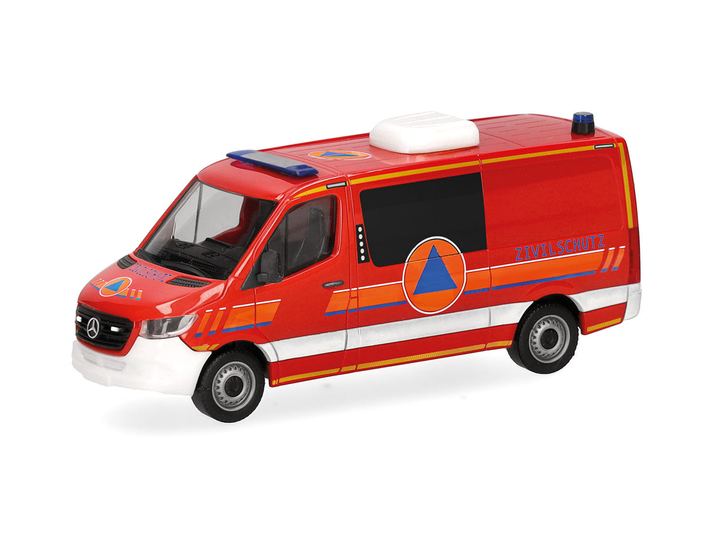 Herpa MB Sprinter '18 Half Bus Flat Roof Zivilschutz HA099059 HO Gauge