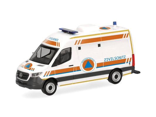Herpa MB Sprinter 18 Half Bus High Roof CBRN Zivilschutz HA099172 HO Gauge